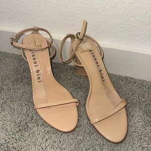 Gianni Bini Tan Ankle-Strap Heels